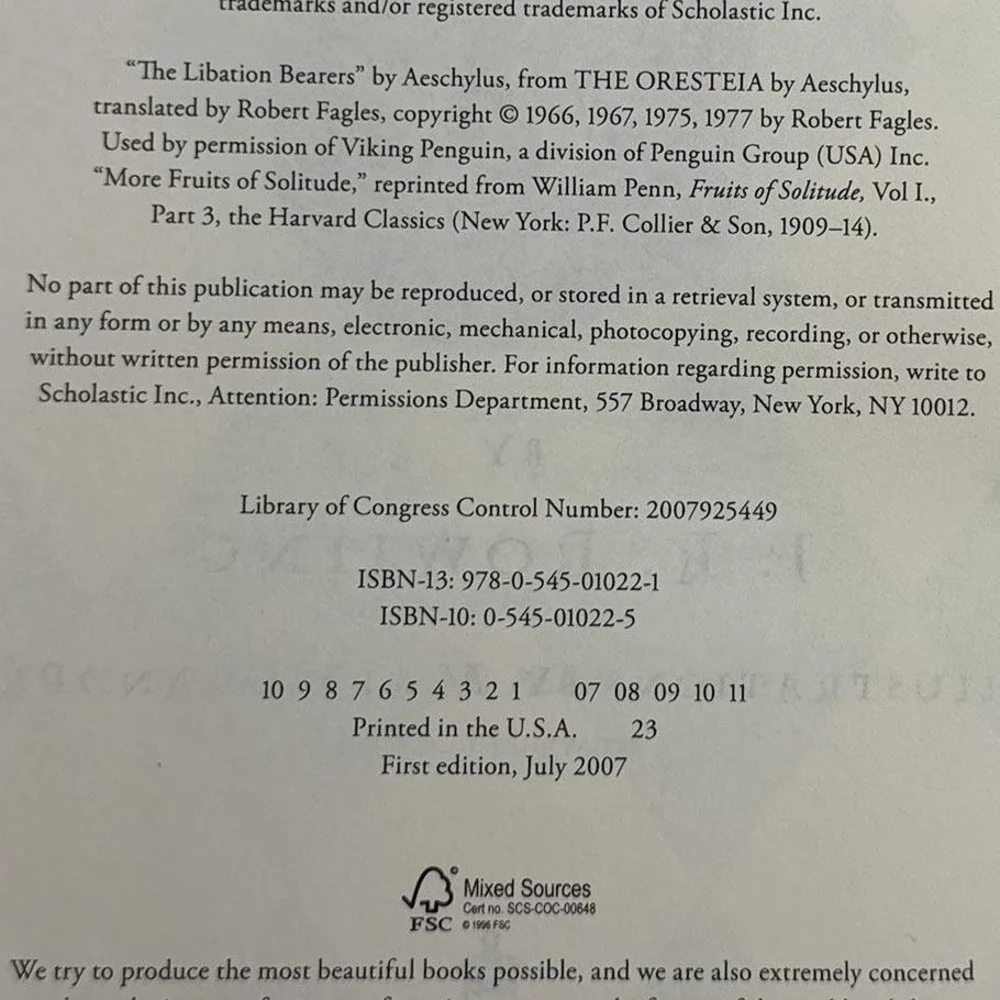 Harry Potter and the Deathly Hallows First Edition First Printing Page 759 Error